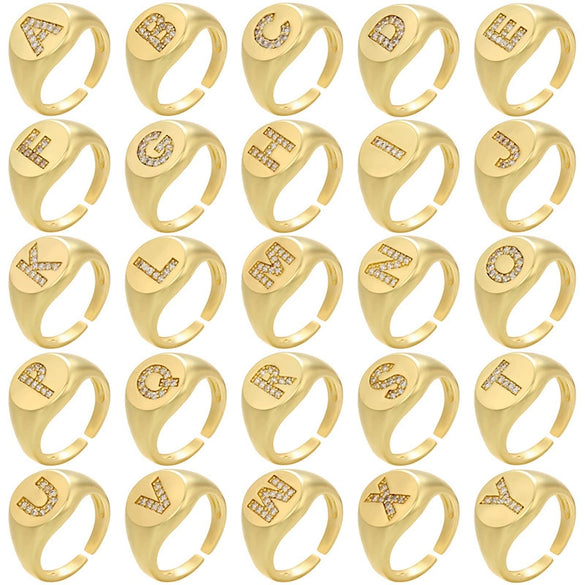 Ladies Copper Geometric Micropaved Ring Jewelry Accessories