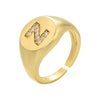 Ladies Copper Geometric Micropaved Ring Jewelry Accessories
