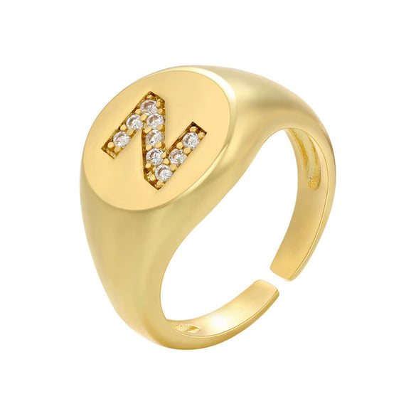 Ladies Copper Geometric Micropaved Ring Jewelry Accessories