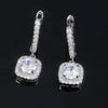 Ladies Copper Jewelry Geometric Inlaid Zircon Earring Buckles