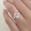 Ladies Copper Oval Zircon Geometric Wedding Engagement Ring