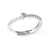 Ladies Copper Ring Plated 18K Gold With Letter Pattern And Electroplating Treatment