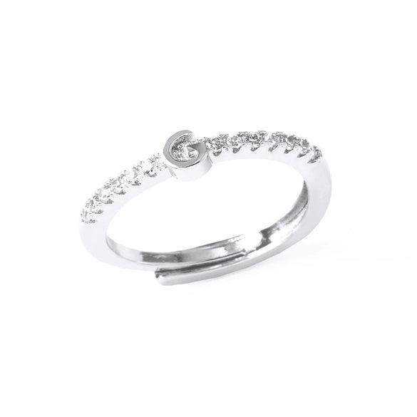 Ladies Copper Ring Plated 18K Gold With Letter Pattern And Electroplating Treatment