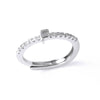 Ladies Copper Ring Plated 18K Gold With Letter Pattern And Electroplating Treatment