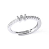 Ladies Copper Ring Plated 18K Gold With Letter Pattern And Electroplating Treatment