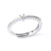 Ladies Copper Ring Plated 18K Gold With Letter Pattern And Electroplating Treatment