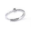 Ladies Copper Ring Plated 18K Gold With Letter Pattern And Electroplating Treatment