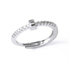 Ladies Copper Ring Plated 18K Gold With Letter Pattern And Electroplating Treatment