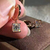 Ladies Earrings Luxury Fourclaw Inlaid Zircon Geometric Copper Ear Jewelry
