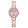 Ladies Fashion Alloy Ceramic Quartz Watch With Steel Band And Round Dial