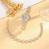 Ladies Fashion Alloy Heart Shape Dial Watch Bracelet