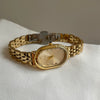 Ladies Fashion Alloy Quartz Watches With Oval Dial And Steel Buckle