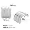Ladies Fashion Exquisite 316L Stainless Steel Electroplated Earrings