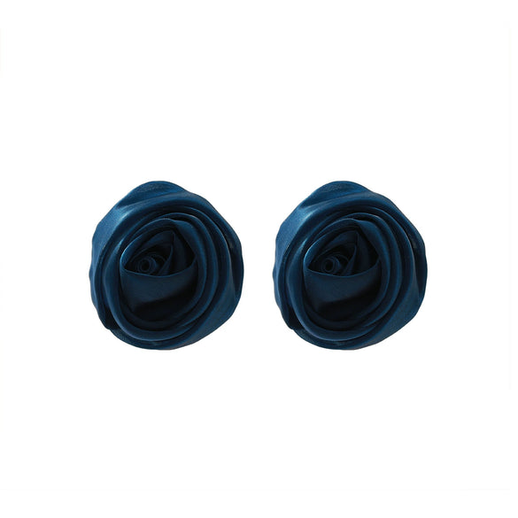Ladies Fashion Hand Knitted Mixed Materials Flowershaped Earrings And Wrist Flowers