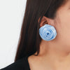 Ladies Fashion Hand Knitted Mixed Materials Flowershaped Earrings And Wrist Flowers