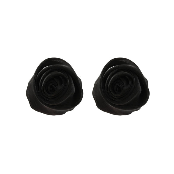 Ladies Fashion Hand Knitted Mixed Materials Flowershaped Earrings And Wrist Flowers