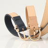 Ladies Fashion Imitation Leather Thin Belt With Electroplating For Jeans And Clothing Matching