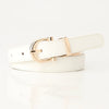 Ladies Fashion Imitation Leather Thin Belt With Electroplating For Jeans And Clothing Matching