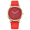 Ladies Fashion Quartz Watch Alloy Case Leather Strap Round Dial