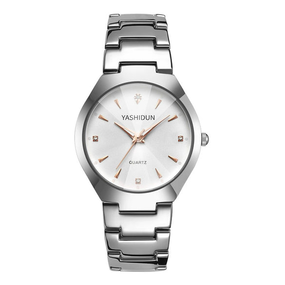 Ladies Fashion Quartz Watch With Round Dial Made Of Alloy Case And Stainless Steel Strap For Couple Wholesale