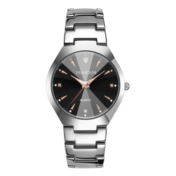 Ladies Fashion Quartz Watch With Round Dial Made Of Alloy Case And Stainless Steel Strap For Couple Wholesale