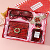 Ladies Fashion Simple Watch Set With Stainless Steel Material And Round Dial