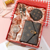 Ladies Fashion Simple Watch Set With Stainless Steel Material And Round Dial