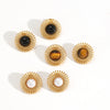 Ladies Fashion Stainless Steel Geometric And Sunflower Pattern Electroplating Earrings