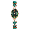 Ladies Fashionable Alloy Oval Dial Quartz Bracelet Watch