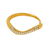 Ladies Fine Stacked Ring Titanium Steel Geometric Electroplated With Zircon And Diamond