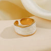 Ladies Geometric Stainless Steel Gold Plated Ring Jewelry