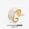 Ladies Geometric Stainless Steel Gold Plated Ring Jewelry