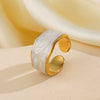 Ladies Geometric Stainless Steel Gold Plated Ring Jewelry
