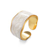 Ladies Geometric Stainless Steel Gold Plated Ring Jewelry