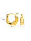 Ladies Geometric Stainless Steel Hollow Electroplated Earrings