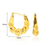Ladies Geometric Stainless Steel Hollow Electroplated Earrings