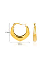 Ladies Geometric Stainless Steel Hollow Electroplated Earrings