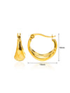 Ladies Geometric Stainless Steel Hollow Electroplated Earrings