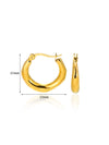 Ladies Geometric Stainless Steel Hollow Electroplated Earrings