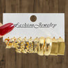 Ladies Imitation Pearl Geometric Hammer Set With Pearls Earrings
