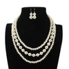 Ladies Imitation Pearl Necklace Retro Geometric Pearlescent Treatment Style