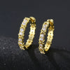 Ladies Jewelry Hot Environmental Protection Copper Microinlaid Zircon Geometric Earrings