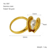 Ladies Jewelry Stainless Steel Pearl Shell Earrings And Necklace With Electroplating