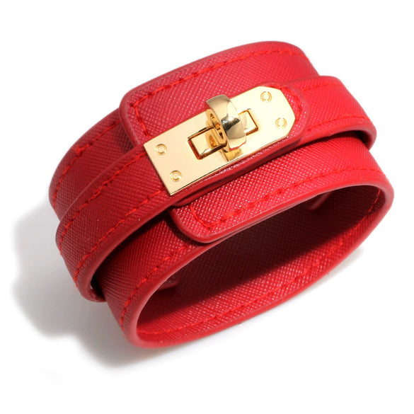 Ladies Leather Bracelet Jewelry Simple Geometric Electroplated