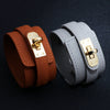 Ladies Leather Bracelet Jewelry Simple Geometric Electroplated