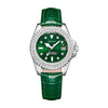 Ladies Leisure Metal Case Imitation Leather Strap Round Dial Watch