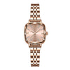 Ladies Leisure Quartz Watch With Alloy Case And Stainless Steel Strap And Buckle In Round Dial Shape
