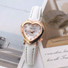 Ladies Leisure Quartz Watch With Alloy Case Imitation Leather Strap And Heart Shaped Dial