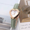 Ladies Leisure Quartz Watch With Alloy Case Imitation Leather Strap And Heart Shaped Dial