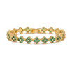 Ladies Light Luxury Copper Jewelry Set With 18K Gold Plated Four Leaf Clover Pattern And Inlaid Colored Diamond And Zirconia For Necklace And Bracelet